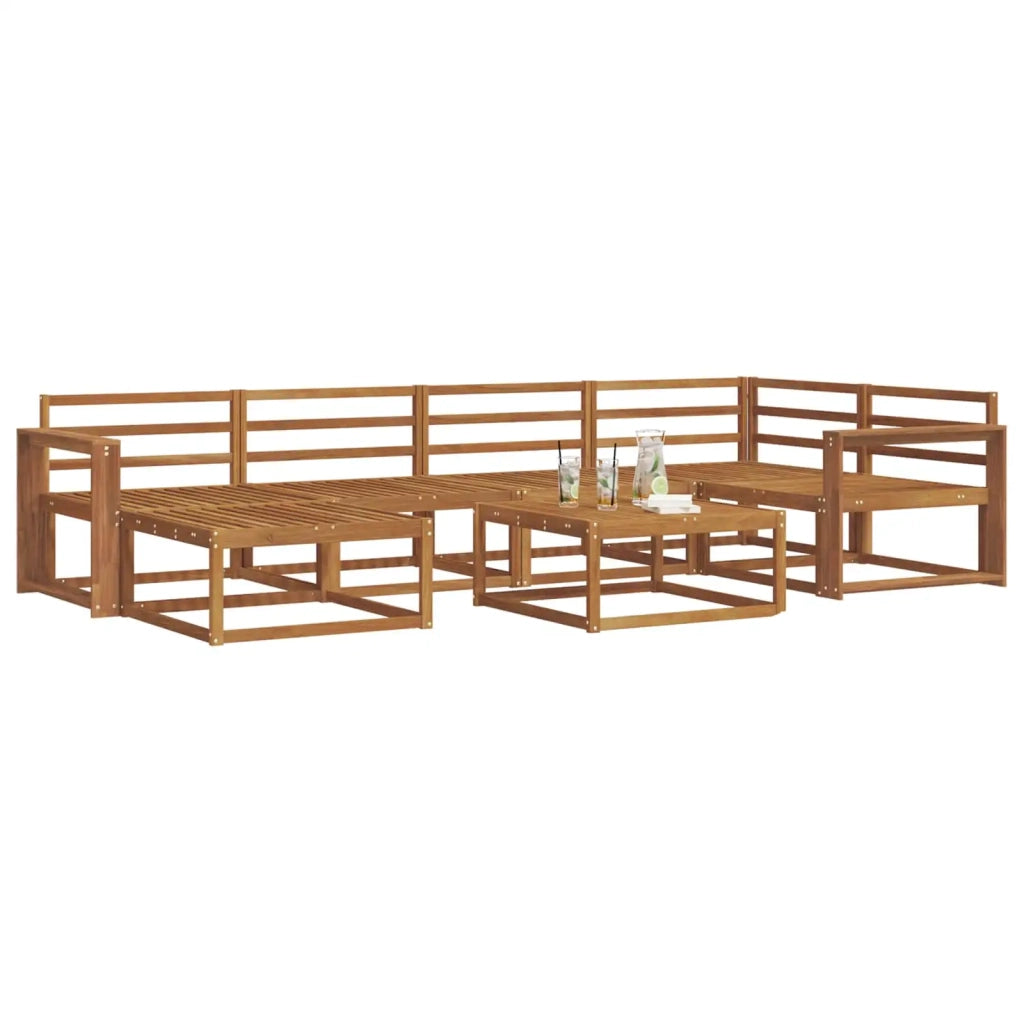 Set di divani da esterno 7 pcs Naturale 3367862