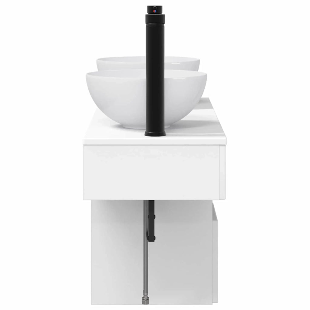 Set di mobili per il bagno 3 pz Bianco Legno ingegnerizzato 3405577
