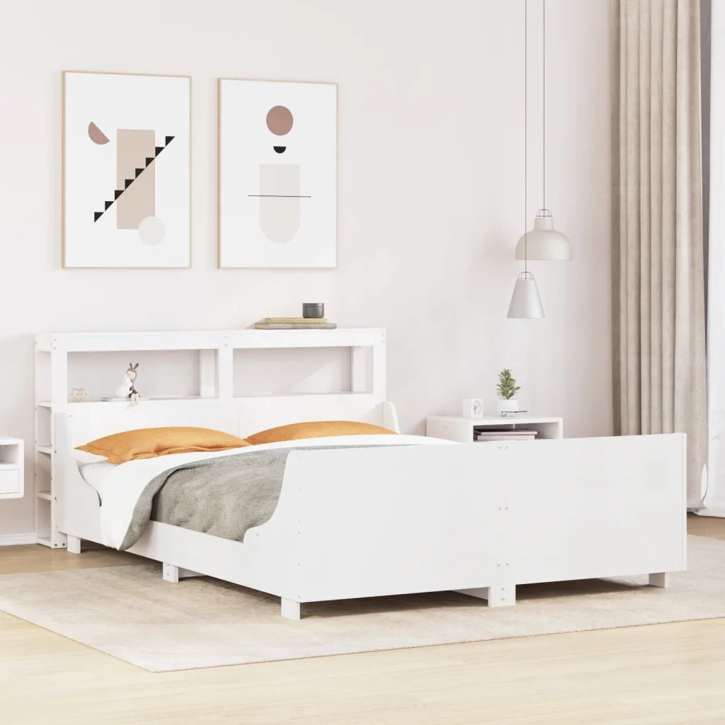 vidaXL Letto senza Materasso Bianco 120x200 cm Legno Massello di Pino