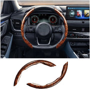 Cuscino per Sterzo in Pelle con Effetto Houte - Universale - Pelle - Antiscivolo - Resistente - 38 cm - Grip Comfortevole - Cuscino per Sterzo