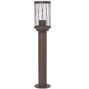 Trade Shop - Lampioncino Da Esterno In Alluminio Rosso Ruggine Da Giardino Moderno E27 Ip44 Pt-01 -