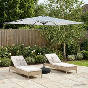 Parasol da giardino con luci LED e base 200 x 300 cm Poliestere 42036248