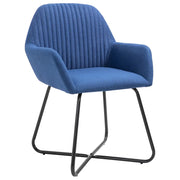 Sedie da Pranzo 2 pz Blu in Tessuto 249811