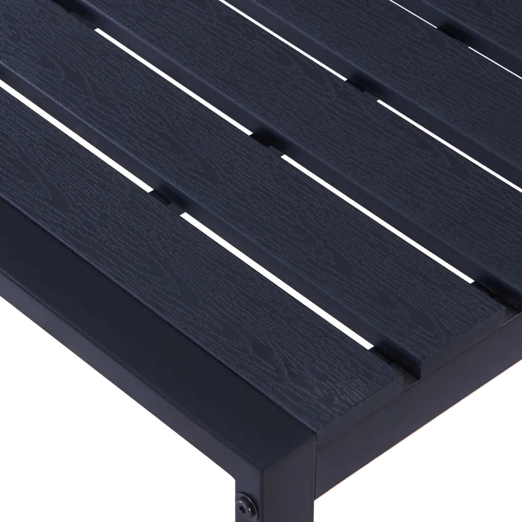 Panchina da Giardino 180 cm in Pannello PS Nero 49493