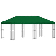 Gazebo | Pergolato con pareti laterali 6 x 3 m Verde Poliestere e Acciaio