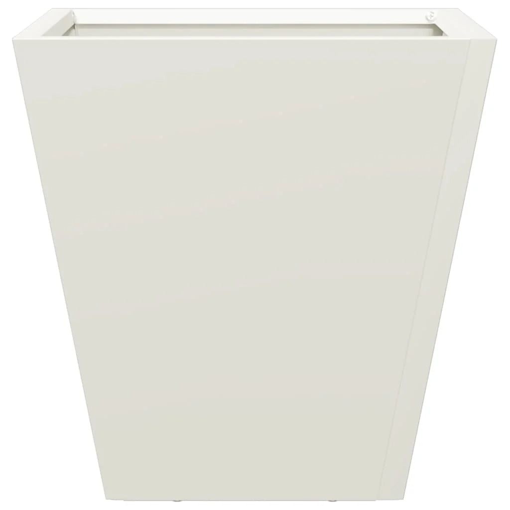 Fioriera rialzata per piante fiori giardino terrazze set da 2 30 x 30 x 30 cm acciaio bianco 02_0038914