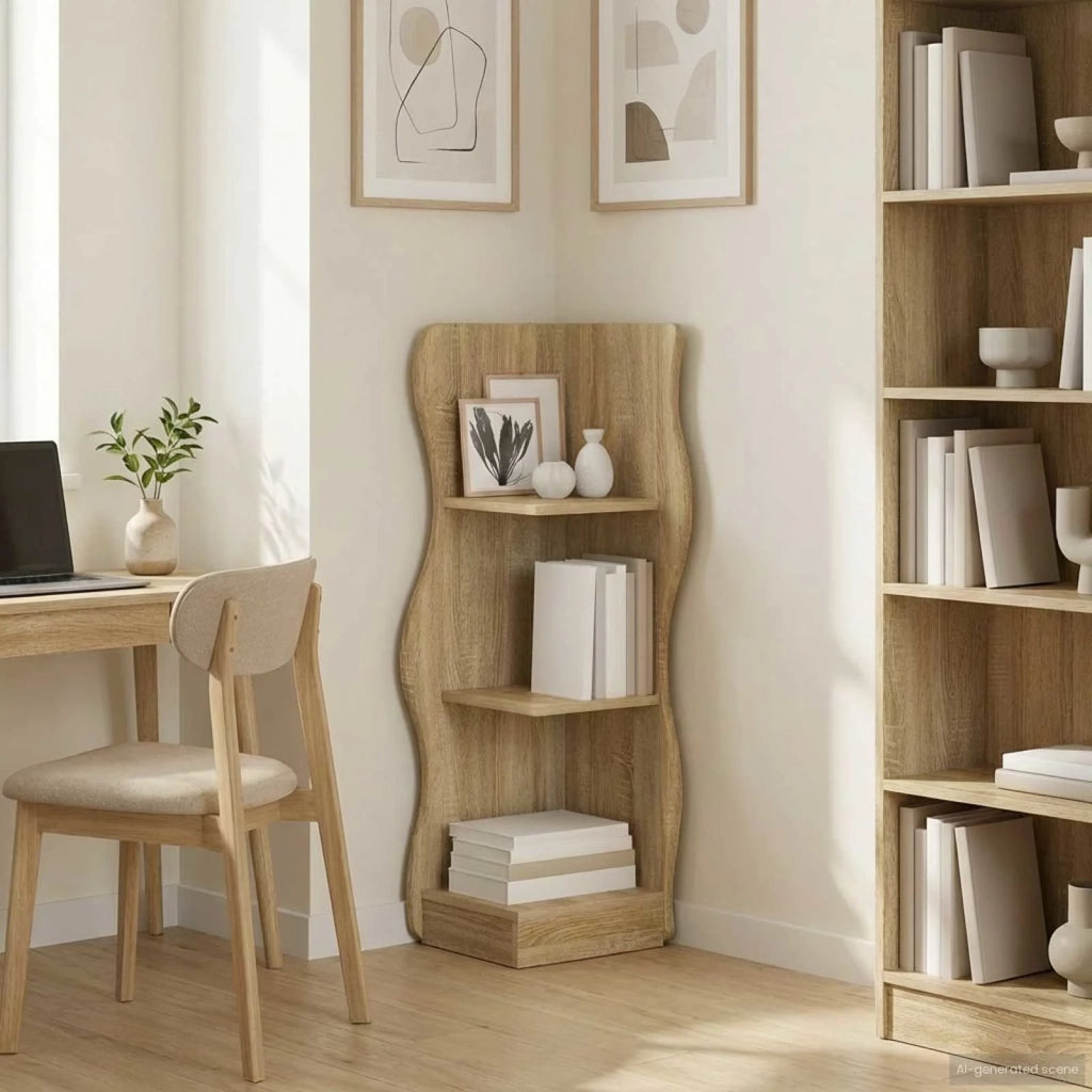 Mensola | Ripiano | Scaffale angolare con lo scaffale Rovere Sonoma 34 x 33 x 102 cm