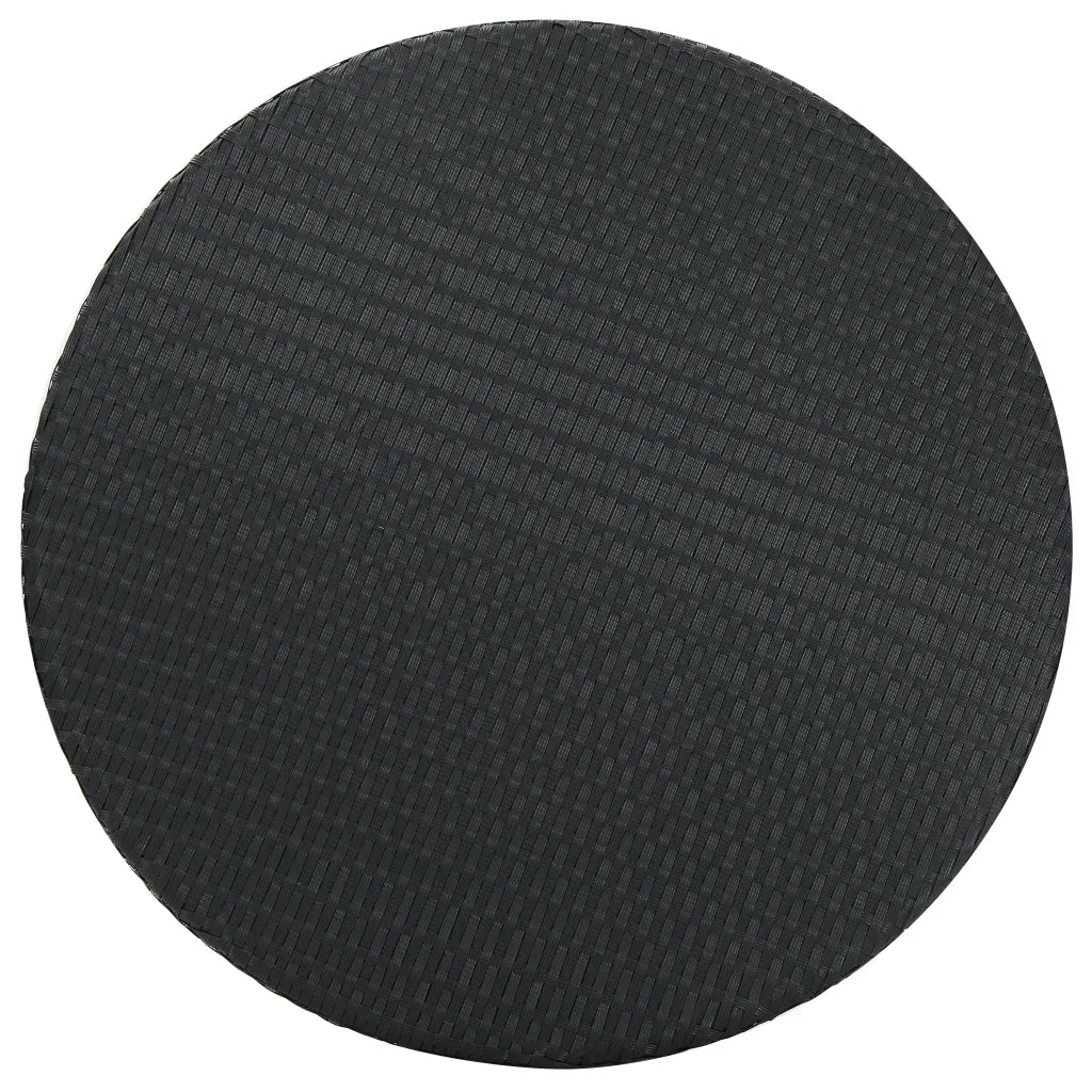 Tavolo da Giardino Nero 75,5x106 cm in Polyrattan 45859