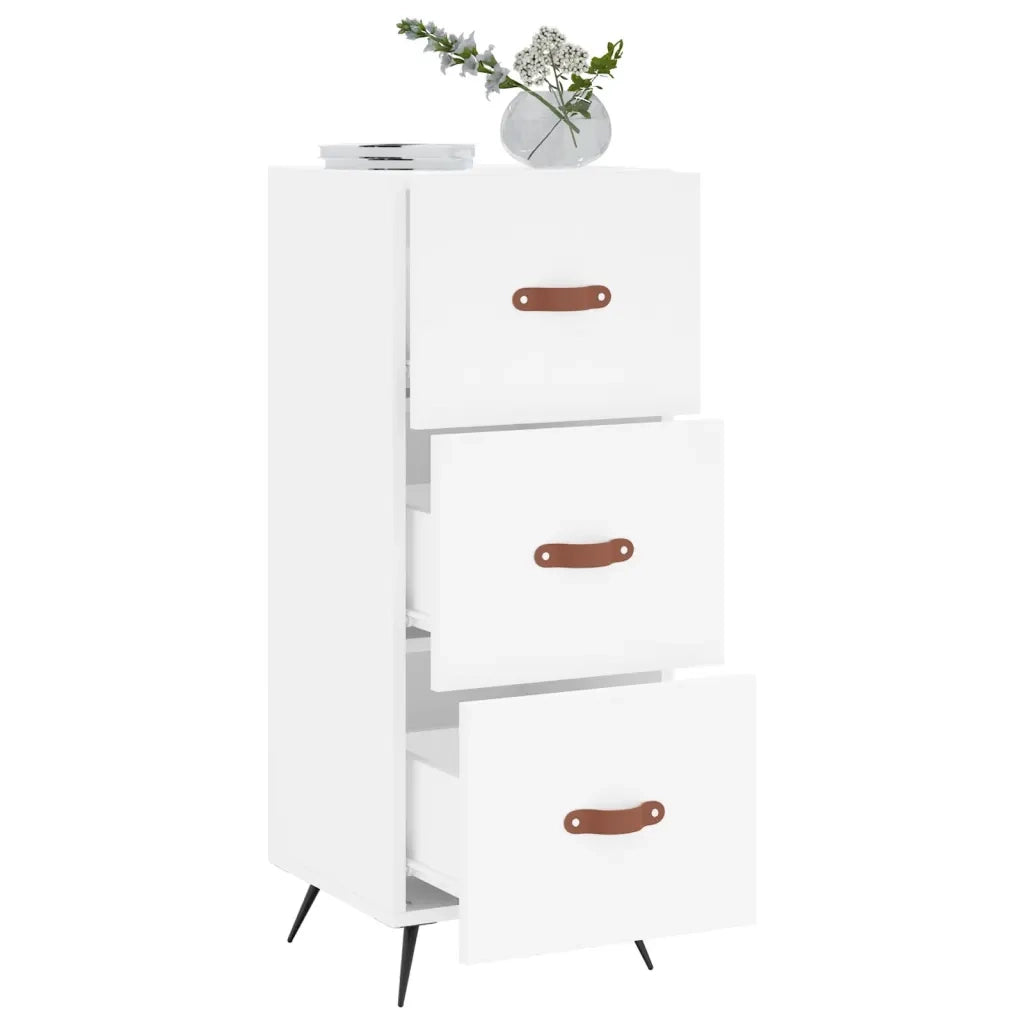Credenza Bianca 34,5x34x90 cm in Legno Multistrato 828572