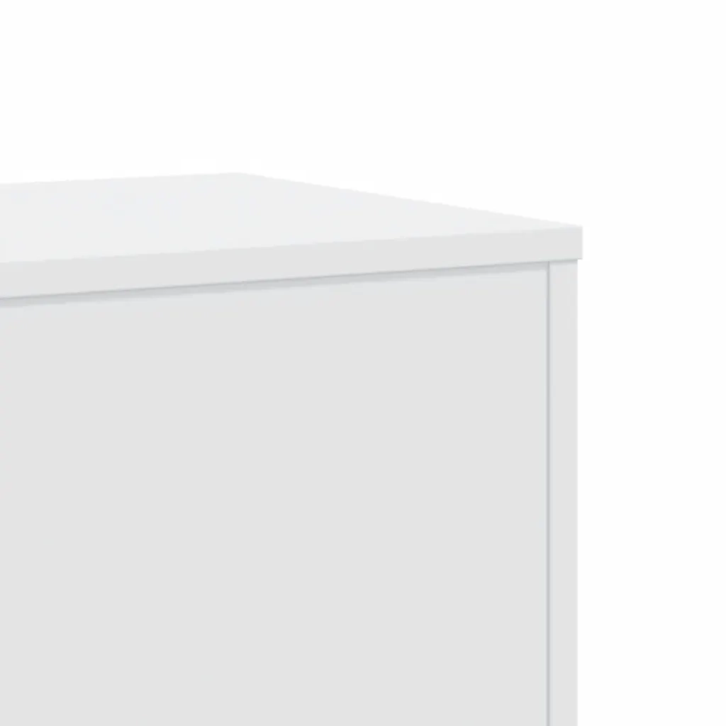 vidaXL Supporti per Piante 2 pz Bianchi 33x33x100 cm Legno Multistrato