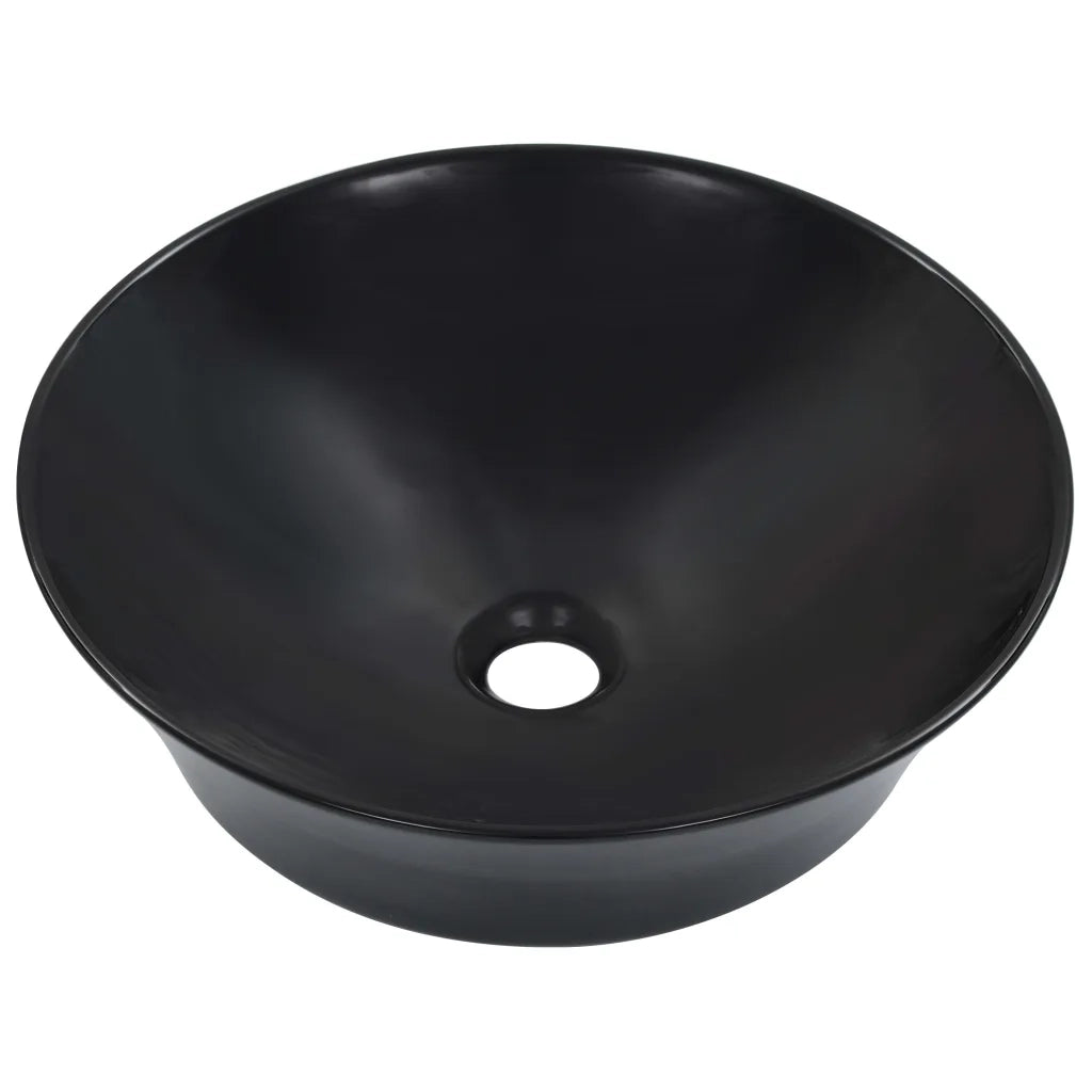 Lavandino 41x12,5 cm in Ceramica Nero CFW4628163