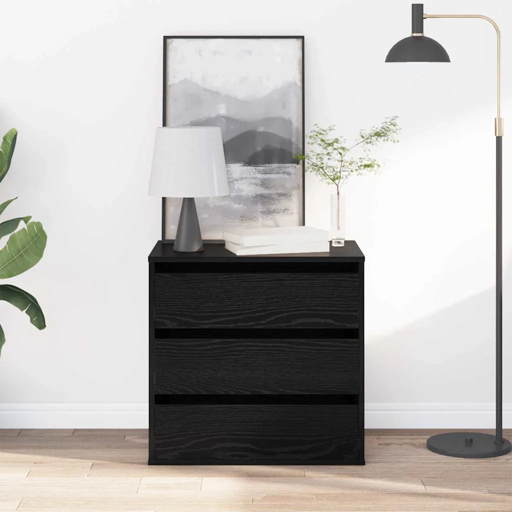 Mobile con Cassetti Nero 61 x 41 x 58 cm Legno multistrato CFW3946275