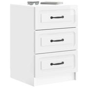 Comodino | Armadio da Notte | Mobiletto da notte con cassetto Bianco Lucido 43 x 41 x 63,5 cm