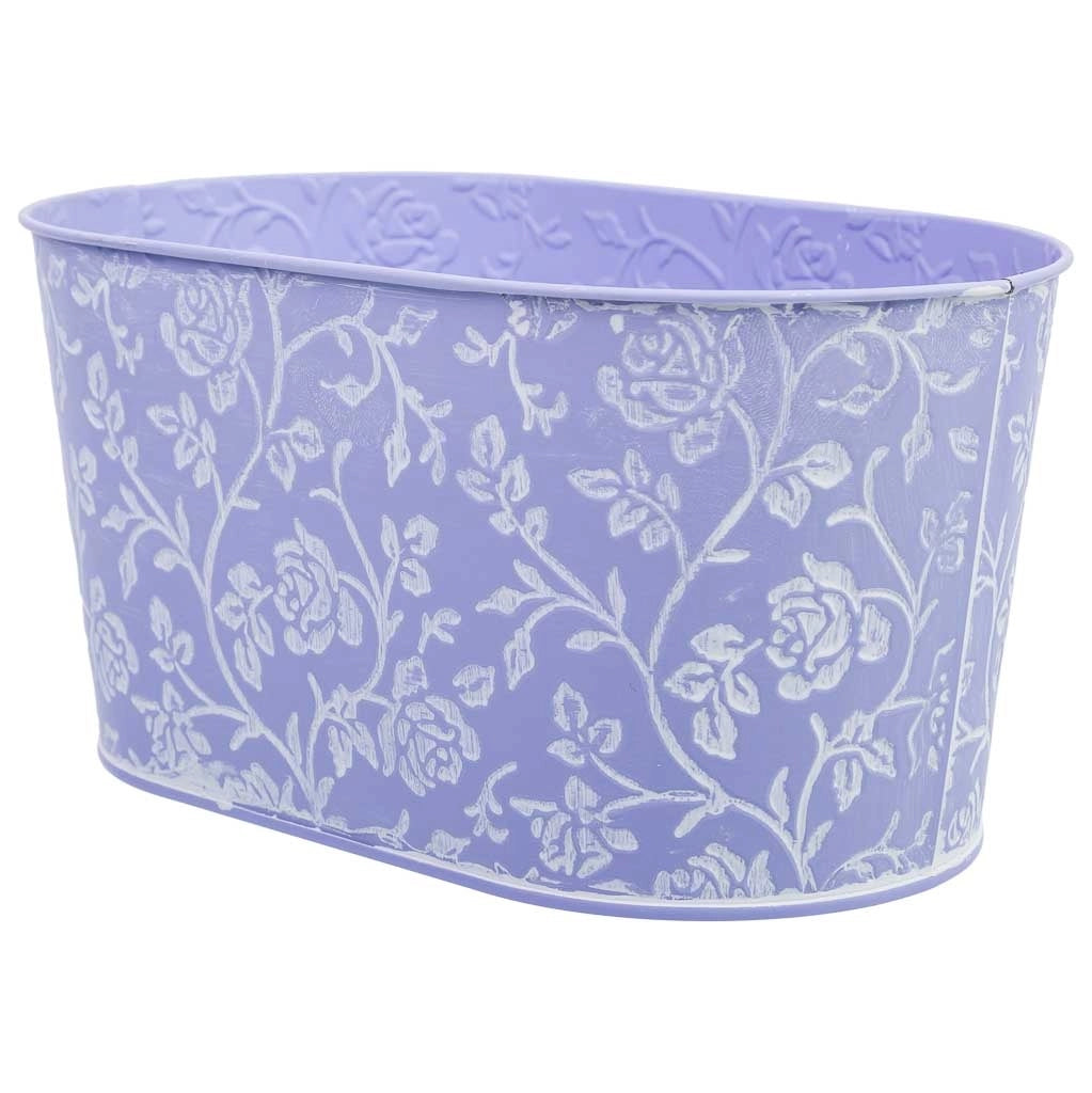 Cestino in metallo blu 22,5x13,5x11,5 B20x11