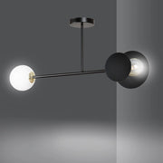 Lampada a sospensione Minerva in acciaio nero opaco