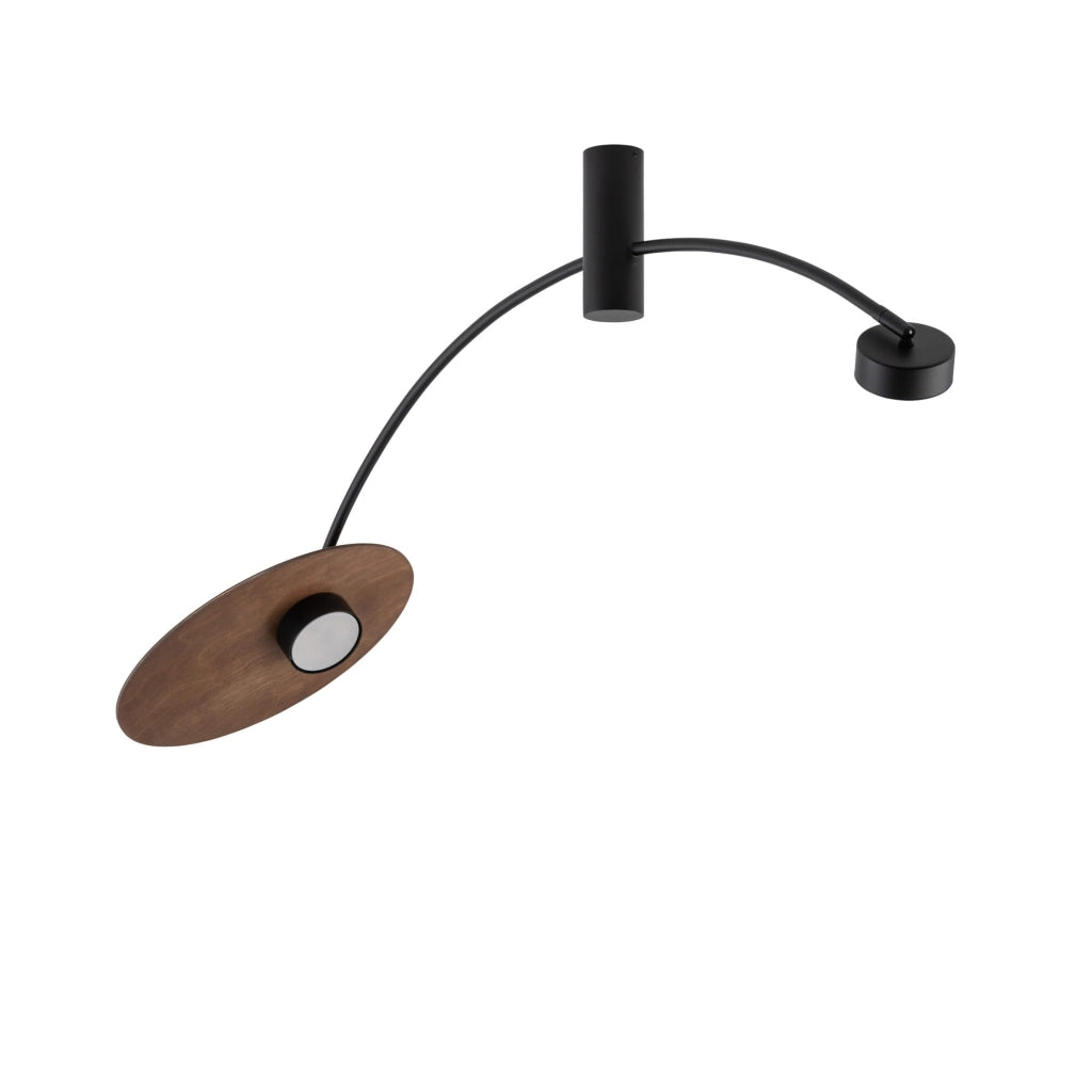 Plafoniera moderna HEFT 2xGX53 8W nero/legno metallo Nowodvorski