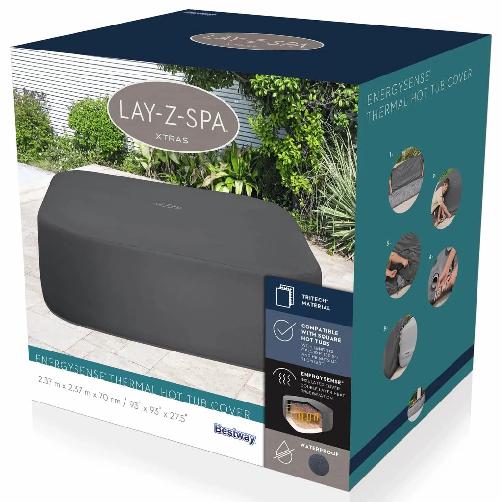 Bestway Copertura Grigio 230 x 230 x 71 cm PVC e POM 42035740