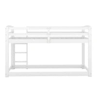 Letto a castello per bambini 6+ anni, 90x200 cm, struttura in legno, senza materasso, Bianco