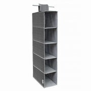 Trade Shop - Organizer Armadio Portatutto Appendibile Scarpe Borse 5 Ripiani 15x30x70cm 69704 -