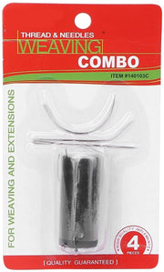 Kit di Trucco Capelli Professionale - Set di Weaving - Ago da Weaving - Filo Nylon - Progettazione Ergonomica - 200 Metri - Borsa Resistente all'Umidità - Kit di Faccia e Capelli