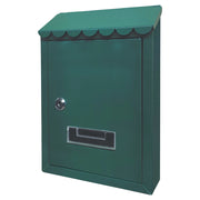 Cassetta postale CAPRI UTILIA +colori feritoia superiore tetto 2 chiavi 21x6x30h.cm VERDE