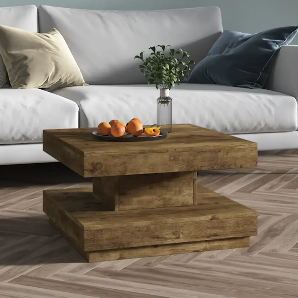 Tavolino da salotto | Tavolino da caff¨¨ | Tavolino da Soggiorno Marrone Scuro 60x60x35 cm in MDF