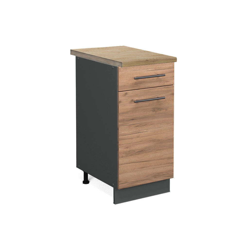 Mobiletto base per cucina Fame-Line Rovere dorato/Antracite 40 cm, PL Rovere Vicco