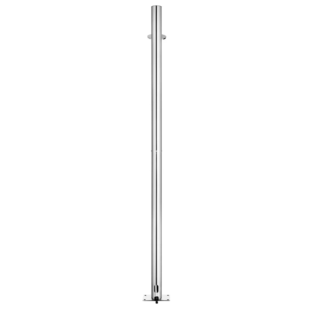 Doccia da giardino con base 220 cm acciaio inox marrone 02_0042041