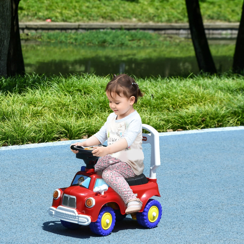 Coche Correpasillos Bambini con Luci e Musica ¨C Zephmum ¨C Rosso 49x24x42 cm