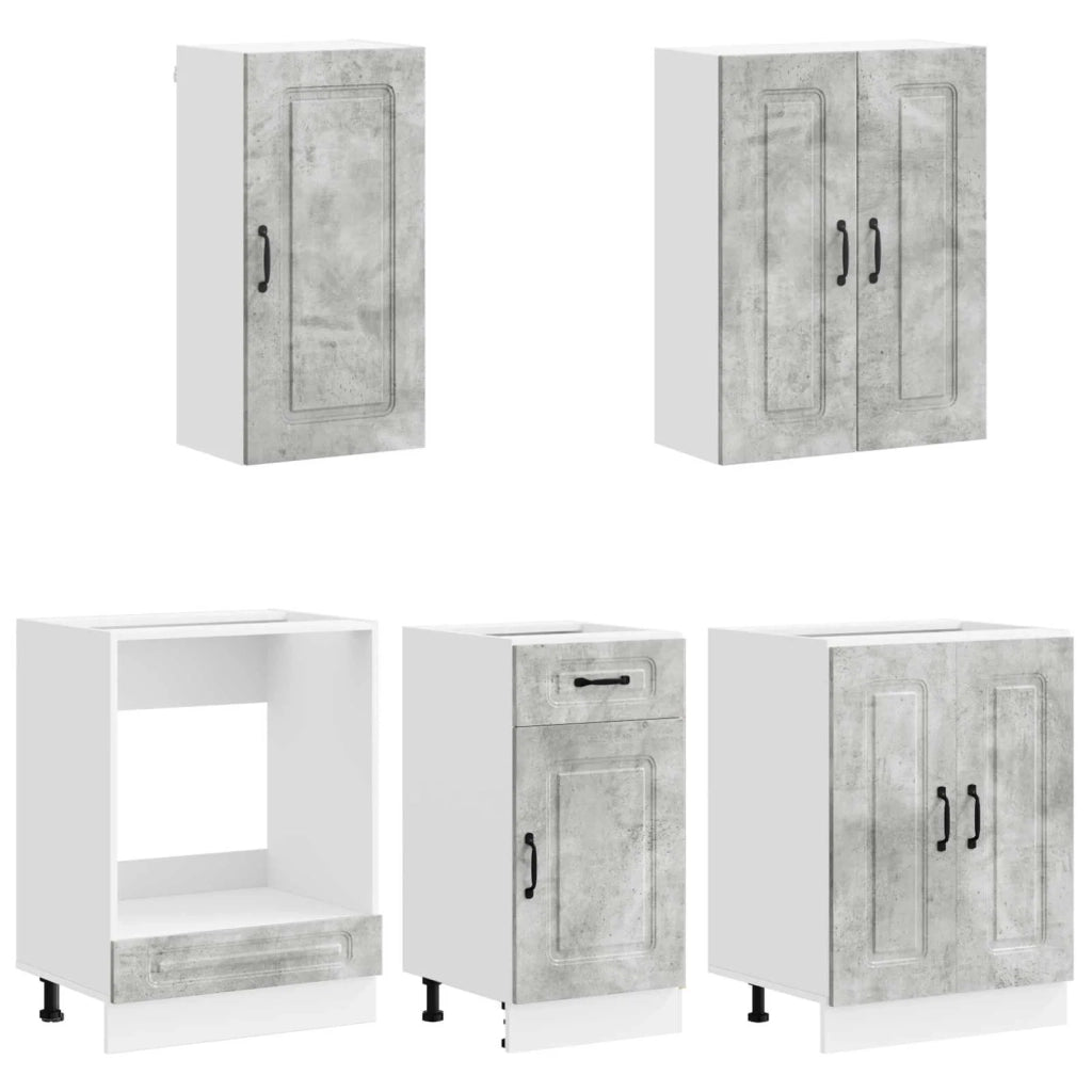 Unità Cucina KALMAR 5 pcs Grigio Cemento Legno ingegnerizzato 3438238