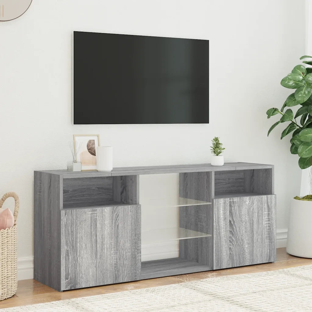 Mobile Porta TV con Luci LED Grigio Sonoma 120x30x50 cm cod mxl 24808