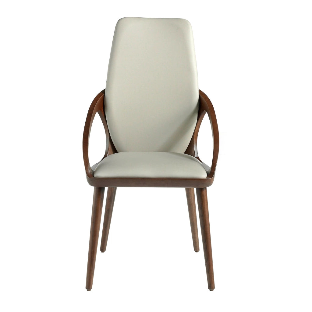 Sedia in ecopelle crema