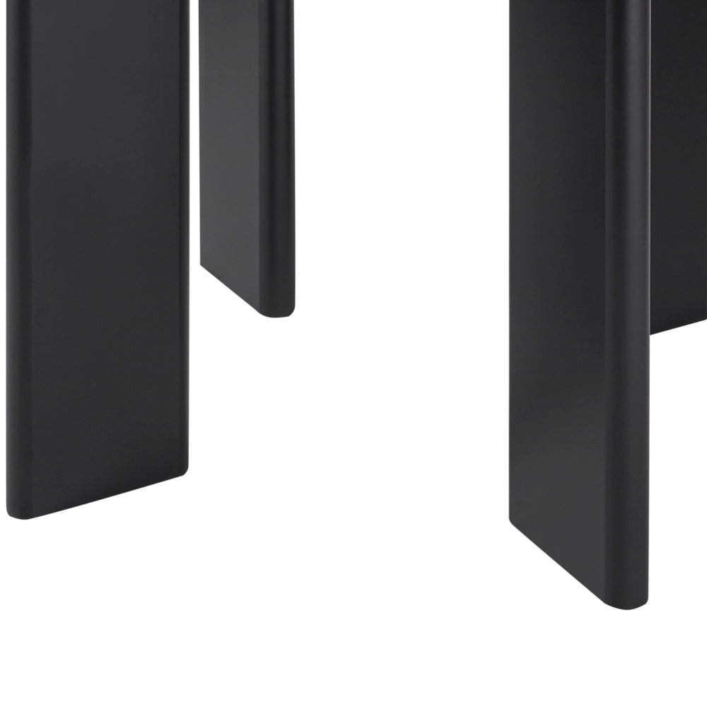 Tavolo da pranzo con struttura in MDF nero ø 120 cm Rotondo Moderno