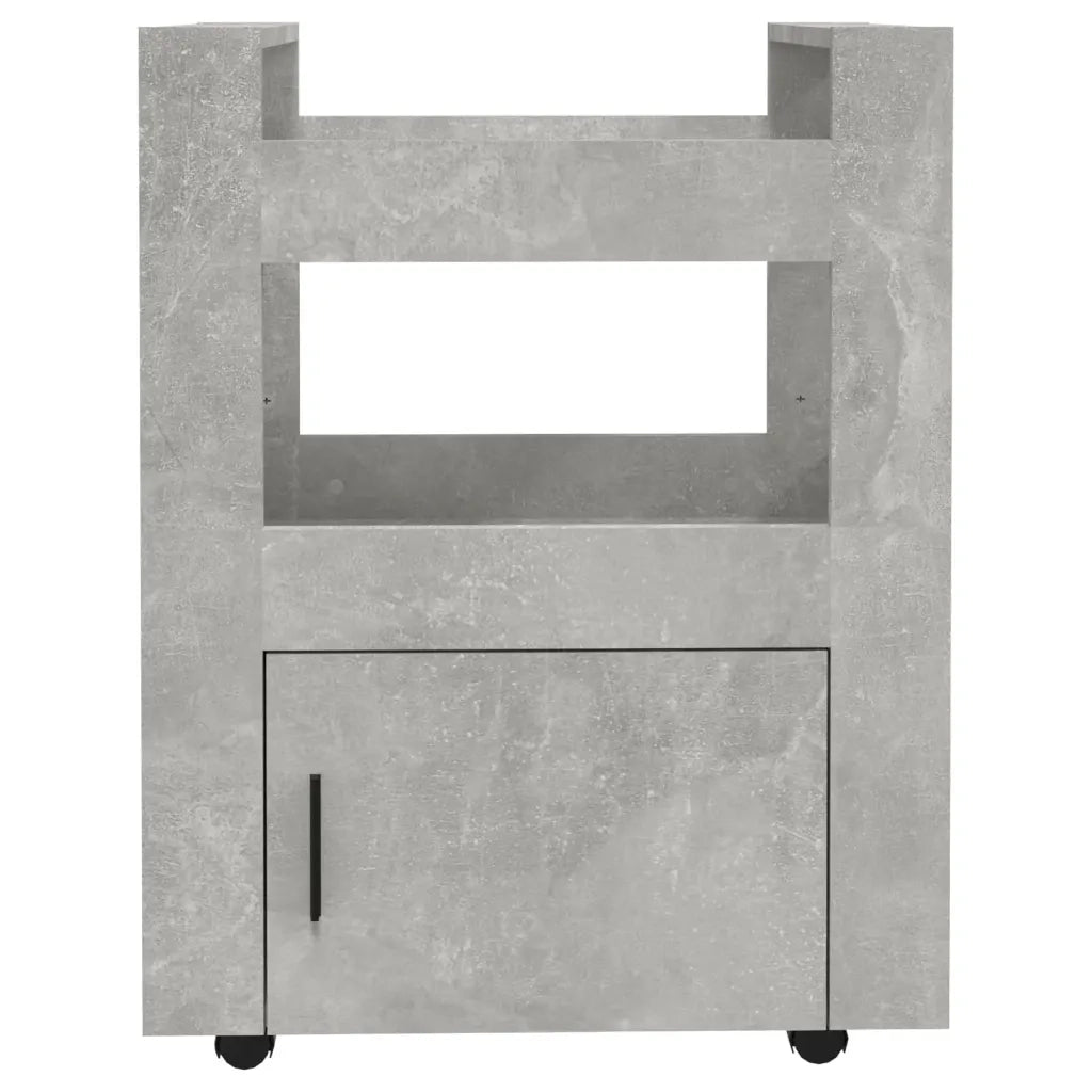 Carrello da Cucina-Scaffale per Cucina Grigio cemento 60x45x80 cm Legno Multistrato 117879