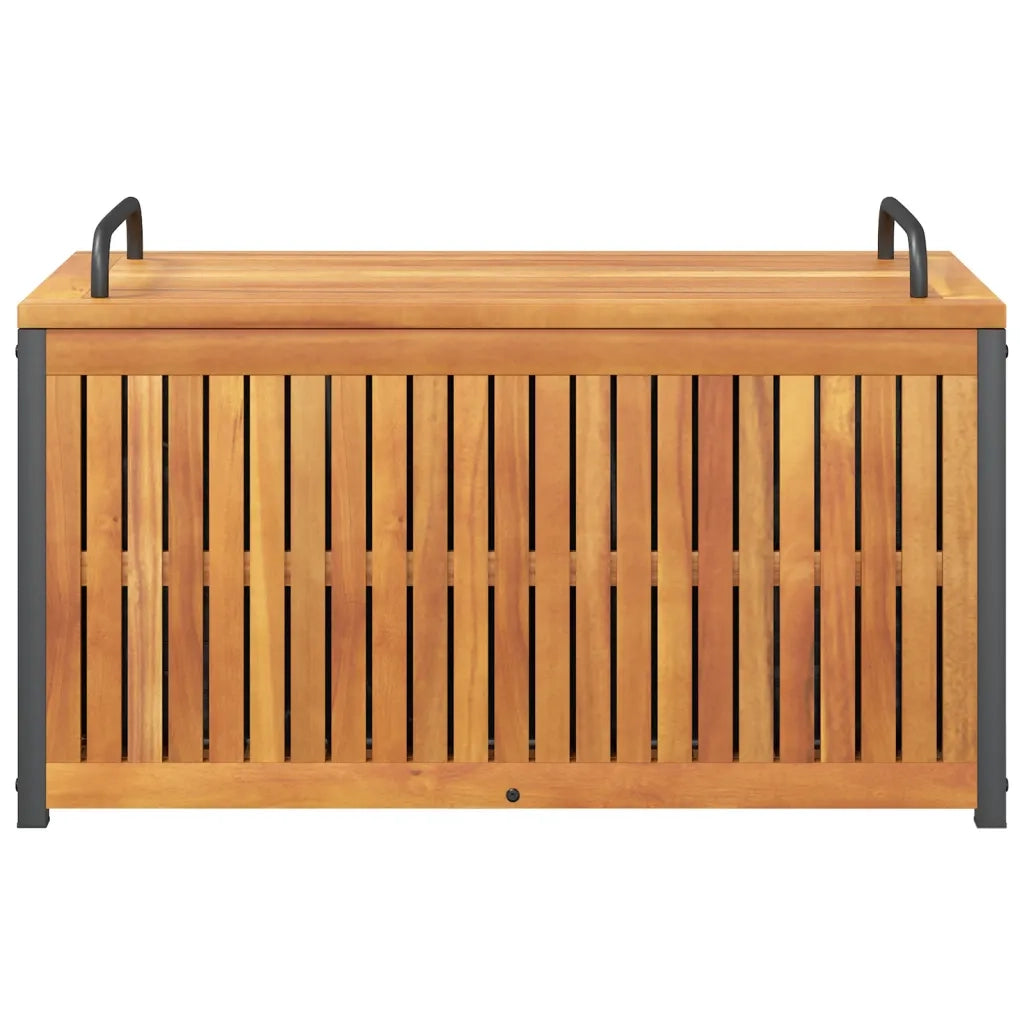 Scatola Cuscini da Esterno 85x45x45/53cm Legno Acacia e Acciaio 367608