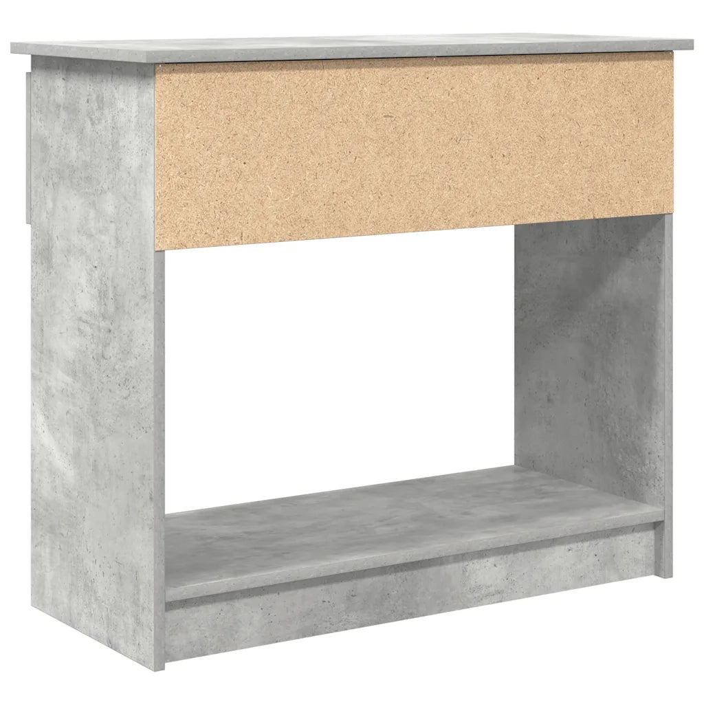 vidaXL Tavolo Consolle con Cassetti Grigio Cemento 85,5x38,5x74,5 cm