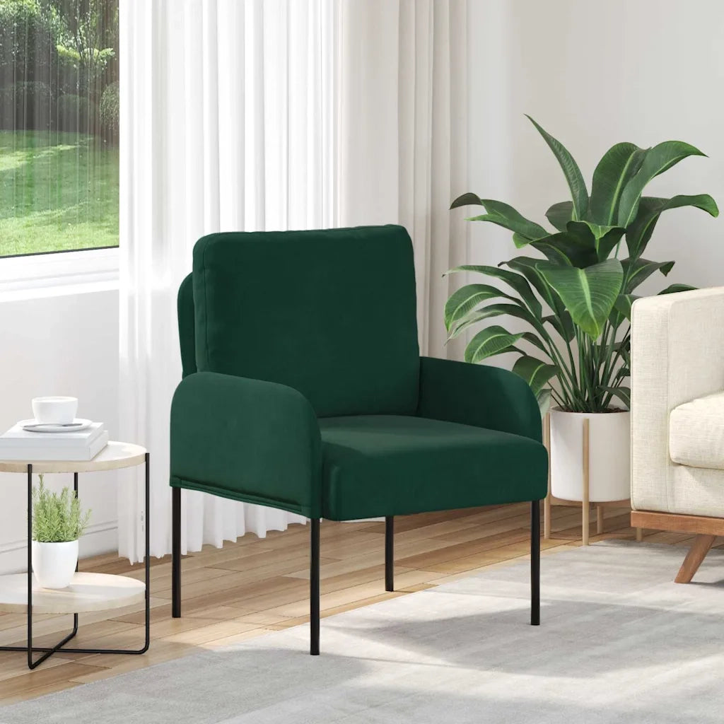 Divani con cuscino 55cm Verde Scuro Legno compensato