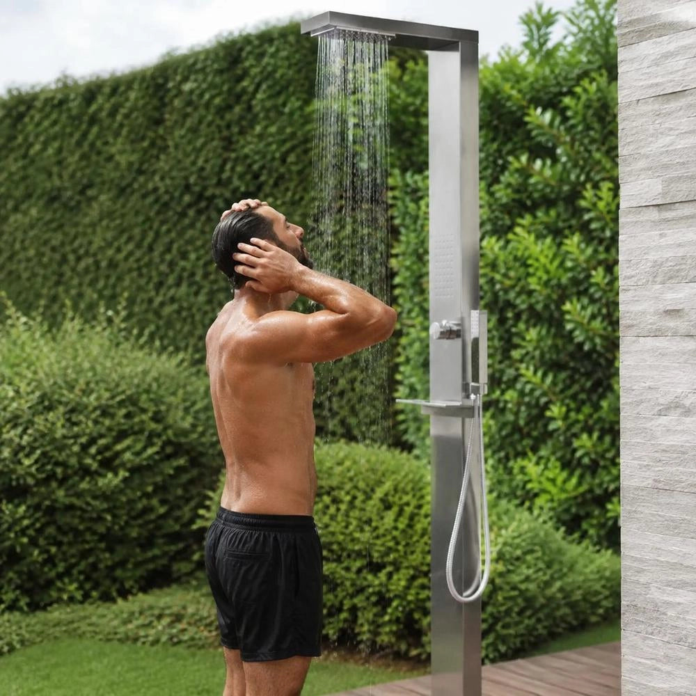 Square Stainless Steel Garden Shower