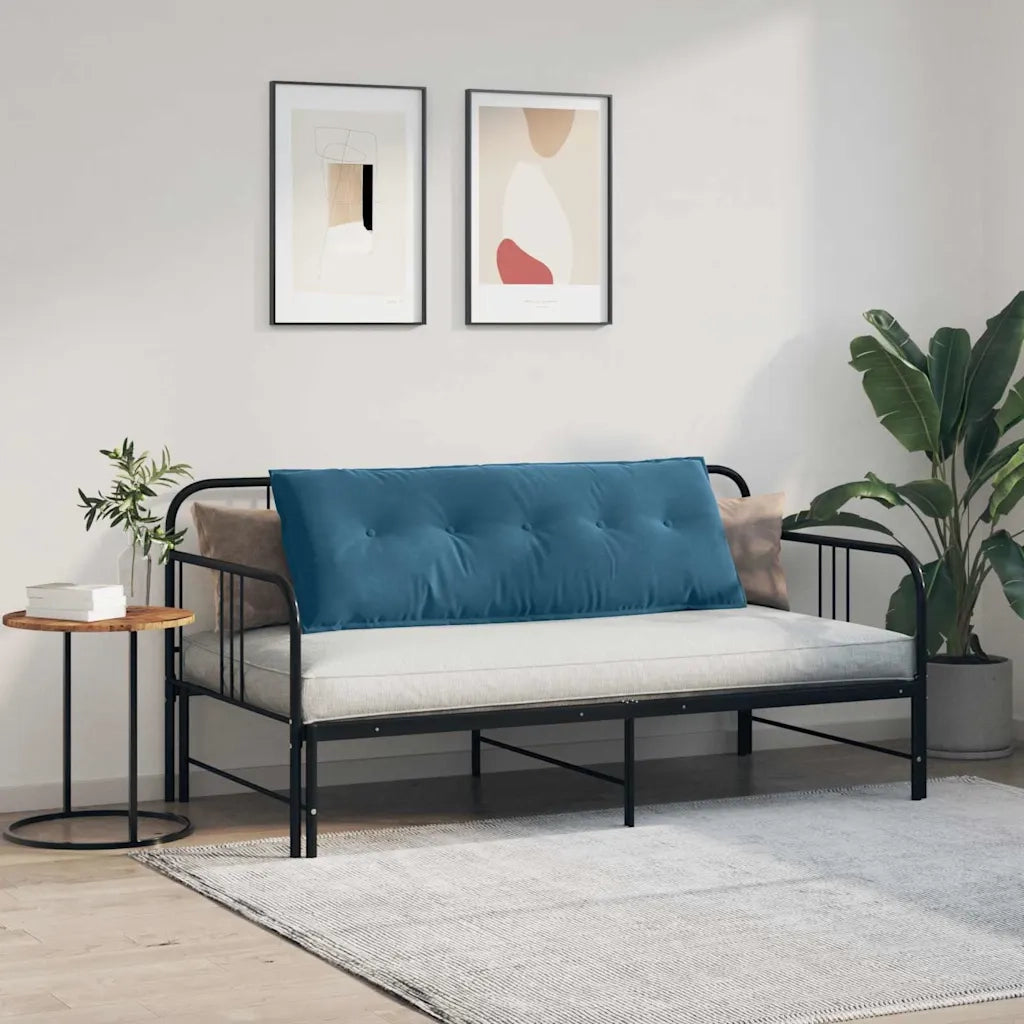 Cuscino per Schiena Blu 140 x 50 cm Tessuto in Cords