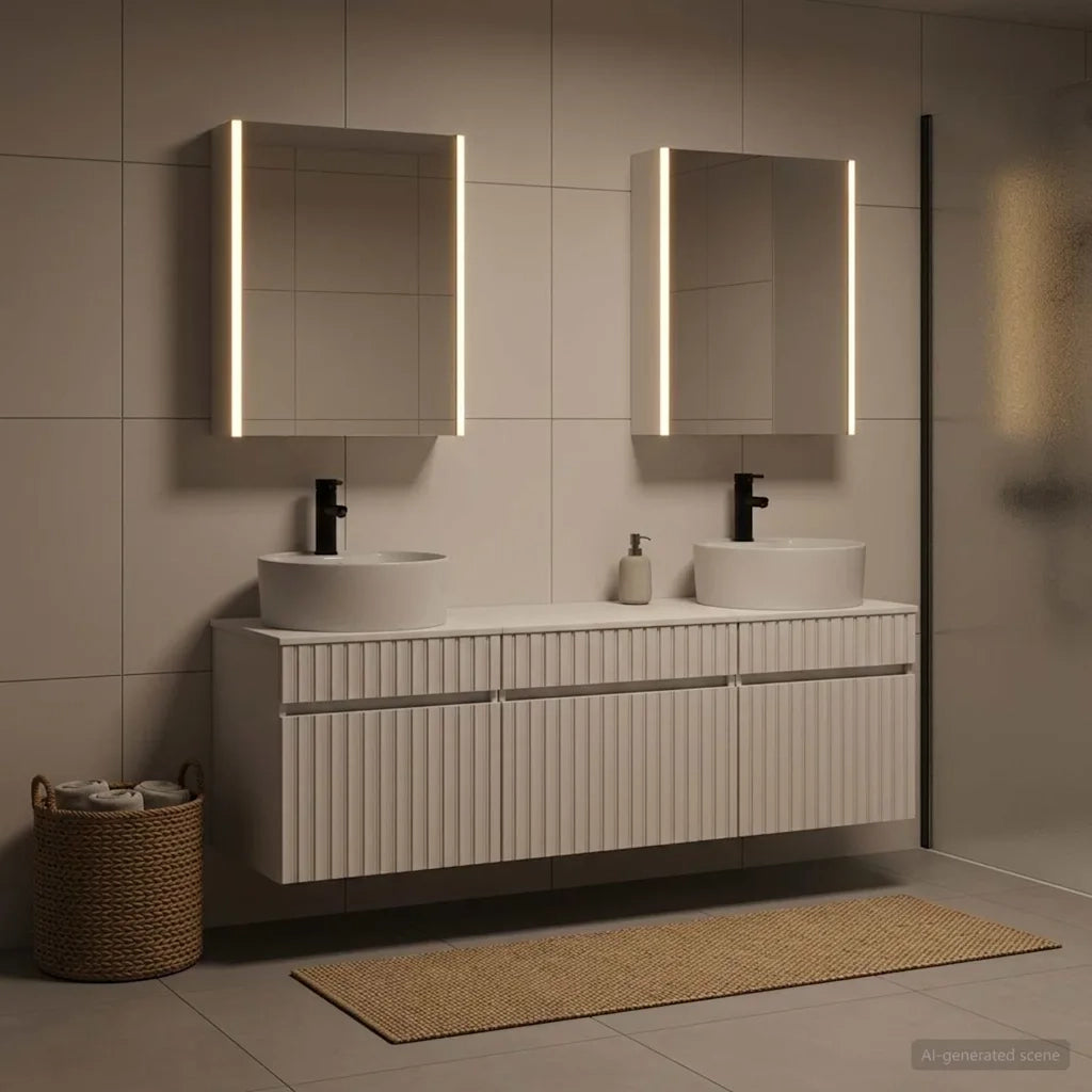 Set di Armadi da Bagno 5 pcs Bianco 53 x 15,5 x 70 cm 3406607