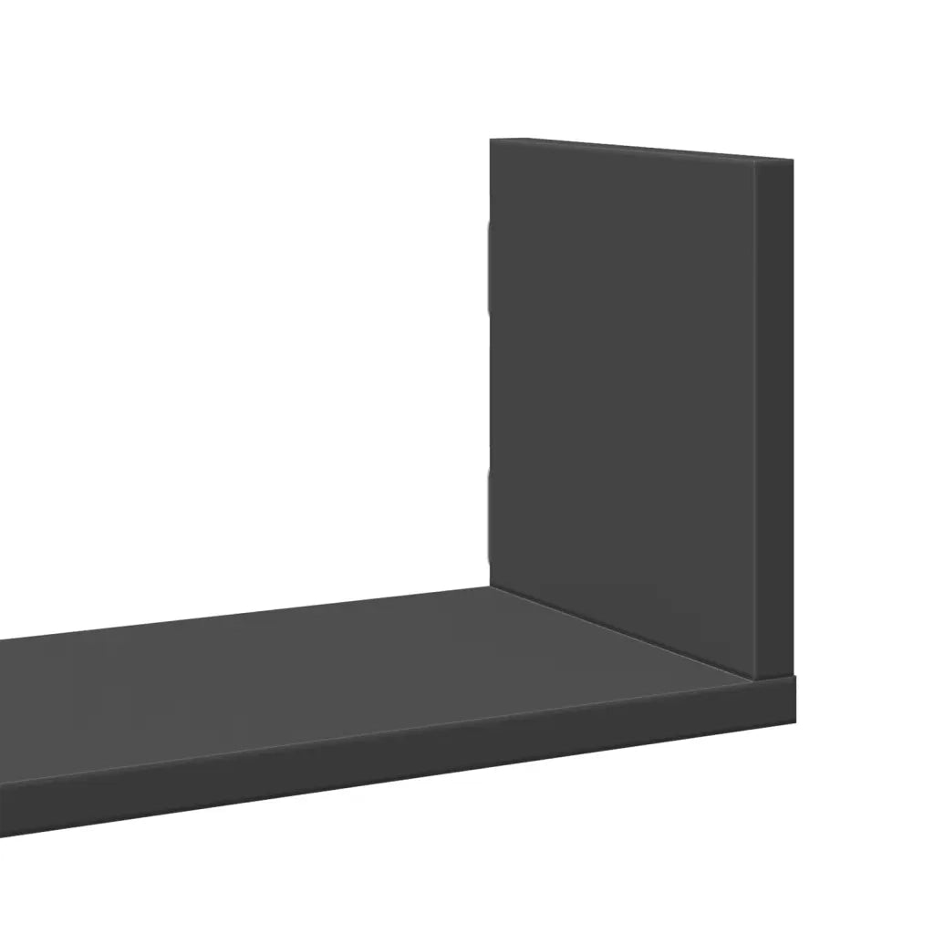 vidaXL Mensole da Parete 2pz Nere 58x18x18 cm in Truciolato