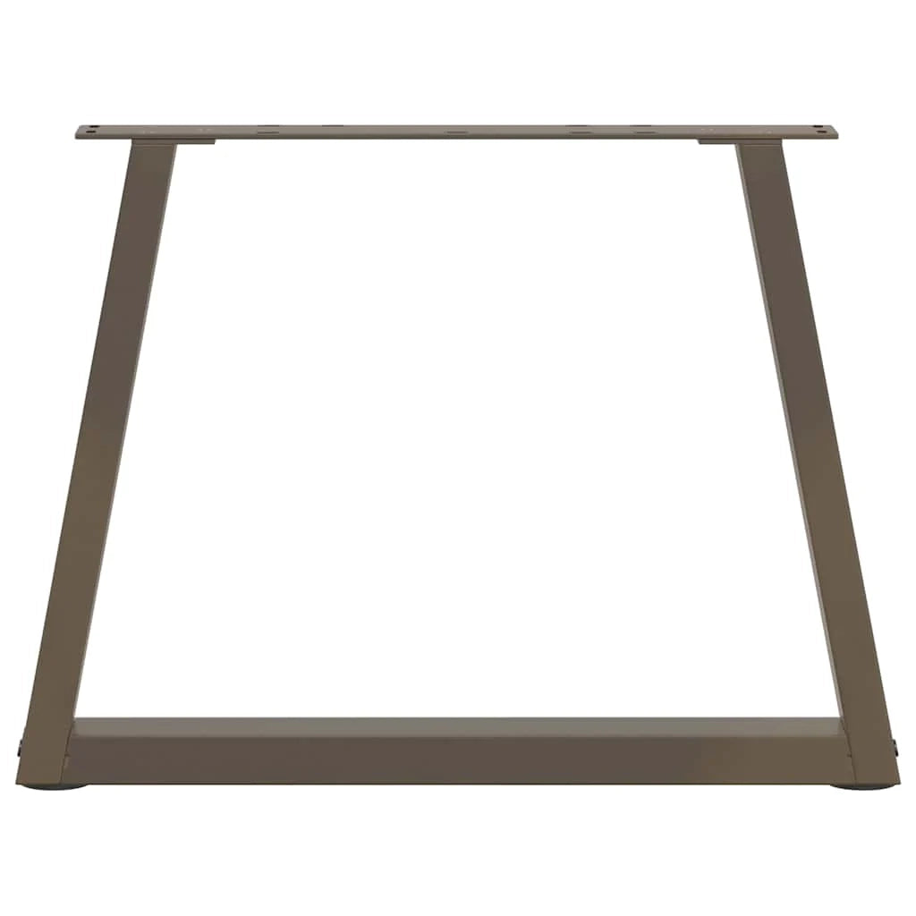 Set di 2 gambe per tavolino a V 50 x 43 cm con piedini regolabili design moderno in acciaio naturale 02_0056846