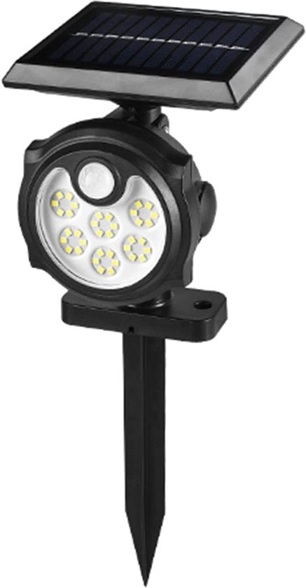 Lanterna solare con 36 LED, sensore di movimento, 3 modalità, IP65 impermeabile, illuminazione esterna per giardino, ingresso e terrazza