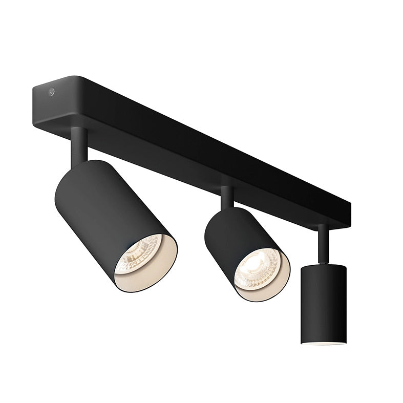 Manuka Applique e Plafoniera 3 Elementi Lineare - Nero, Struttura in Metallo, Attacco GU10, IP20, 50W, Installazione a Parete - Rossini Group