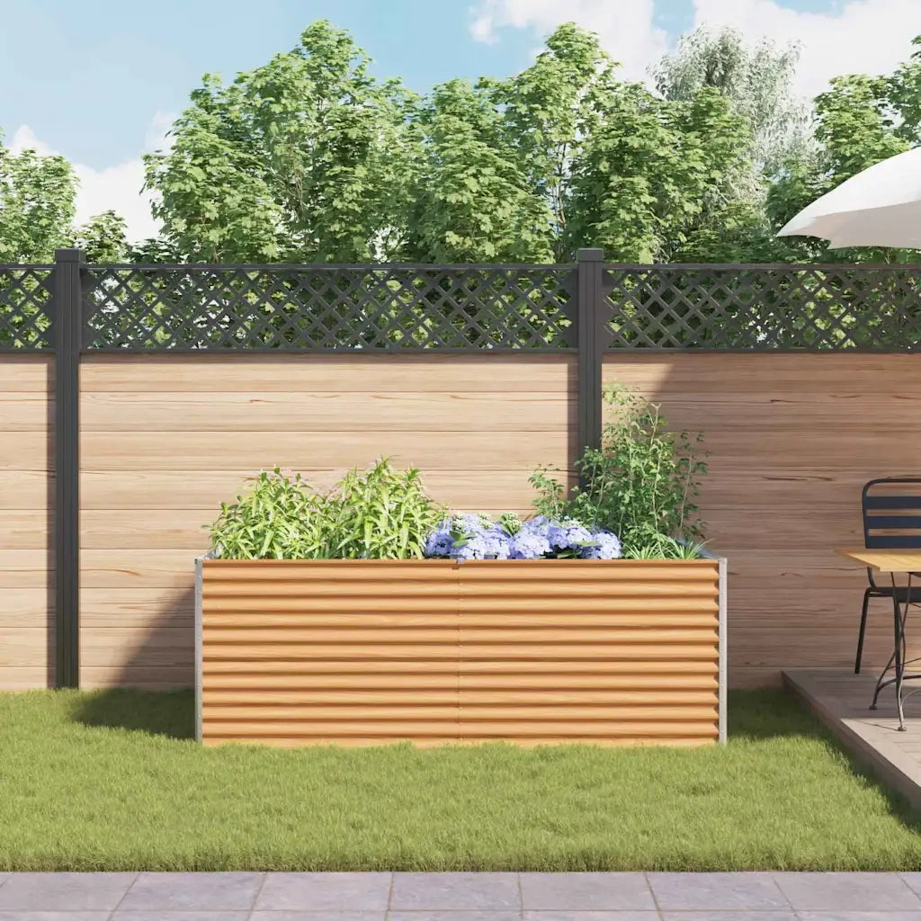 Fioriere | Cassetta per fiori | Letto rialzato da giardino 195 x 100 x 68 cm Acciaio zincato