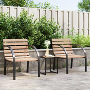 Sedie da Giardino 2 pz in Legno 47937