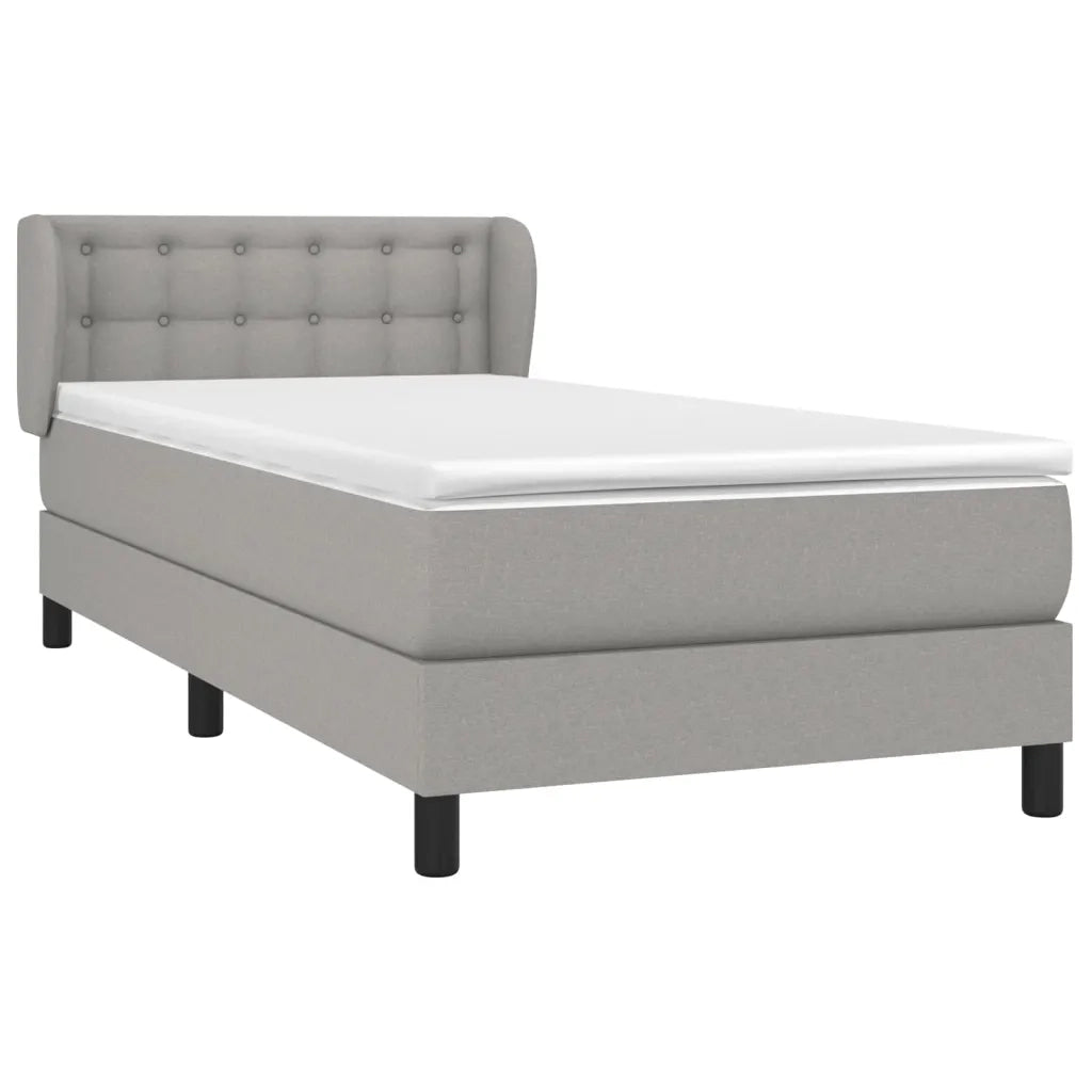 Giroletto a Molle con Materasso Grigio Chiaro 80x200 cm Tessuto 3126517