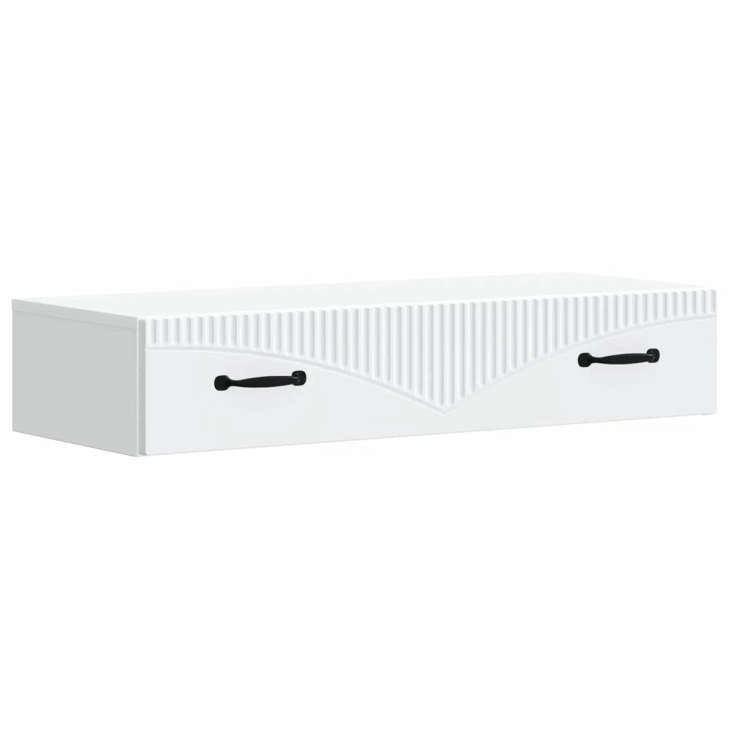 Tavolino da Parete Laterale Bianco 87,5 x 34,5 x 17 cm 899005