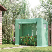 Serra a tunnel 200 x 76 x 150/168 cm con porta arrotolabile, finestra laterale e struttura in acciaio