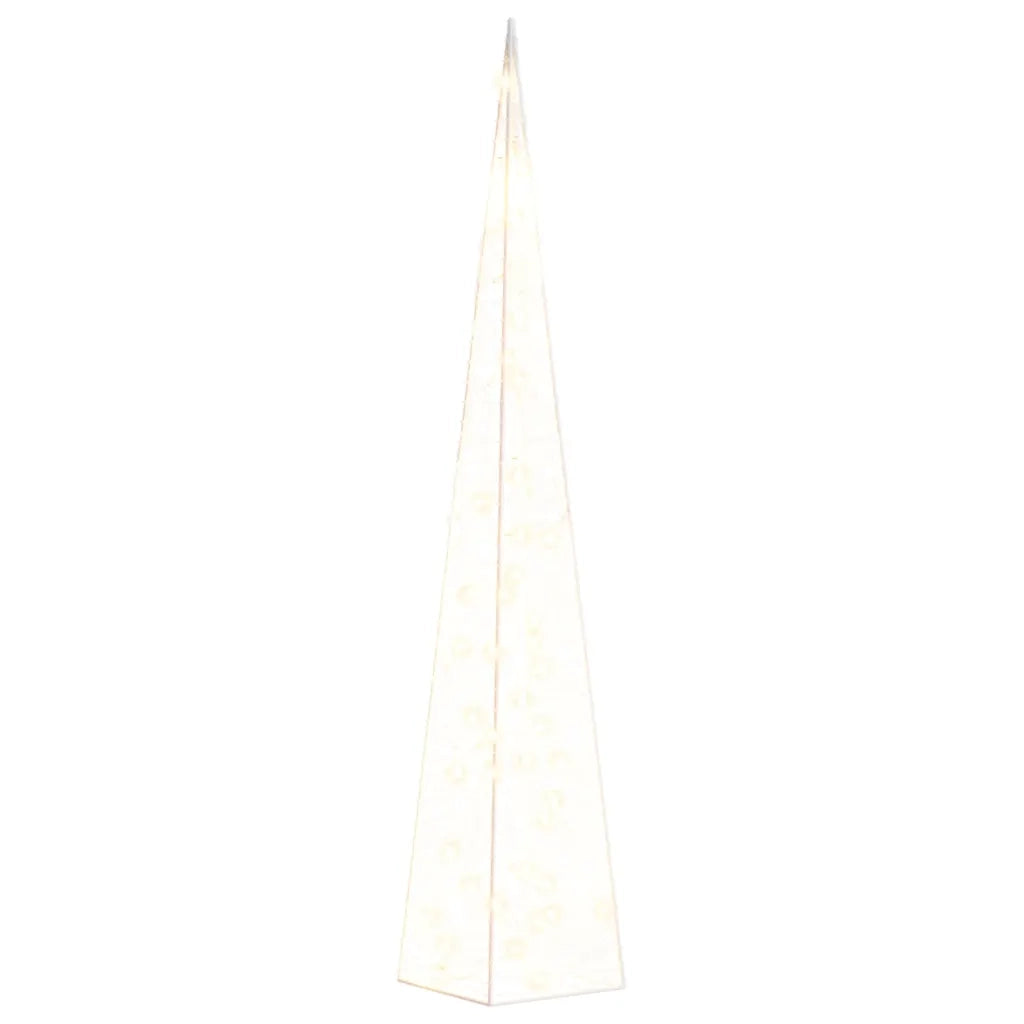 Cono di Luce LED Decorativo Acrilico Bianco Caldo 90 cm 328959
